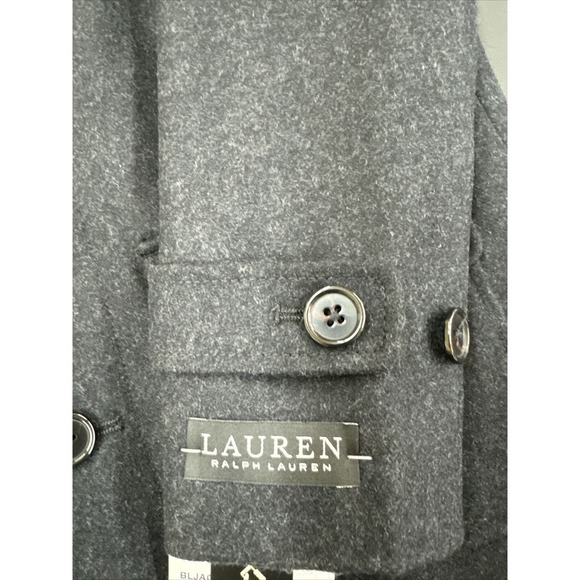 NWT Ralph Lauren Boys Sz 16R Wool Blend Hooded Peacoat Charcoal - Picture 4 of 7